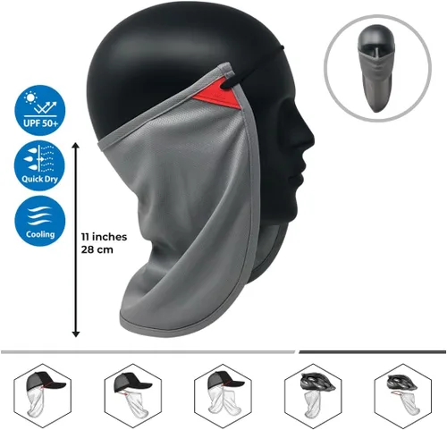 Vista 2 de CoolNES - Protección ajustable para cuello contra rayos ultravioletas, ajustable, multifuncional, 2 en 1, cubrebocas para pesca al aire libre, unisex