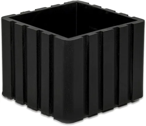Vista 10 de Flyshop Tapones de PVC para patas de silla de patio, protectores de suelo cuadrados negros 10 unidades, 1 pulgada x 1 pulgada, 0.984 x 0.984 in