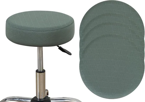 Vista 25 de HAOYONG Juego de 2 fundas redondas para taburetes de bar, impermeables, de poliuretano, fundas elásticas para taburetes de bar, fundas para sillas
