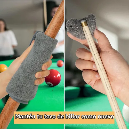 Vista 6 de Juego de 5 cepillos para mesa de billar y riel, accesorios de limpieza de fieltro de billar con 2 cepillos de madera, paño de limpieza de taco, paño