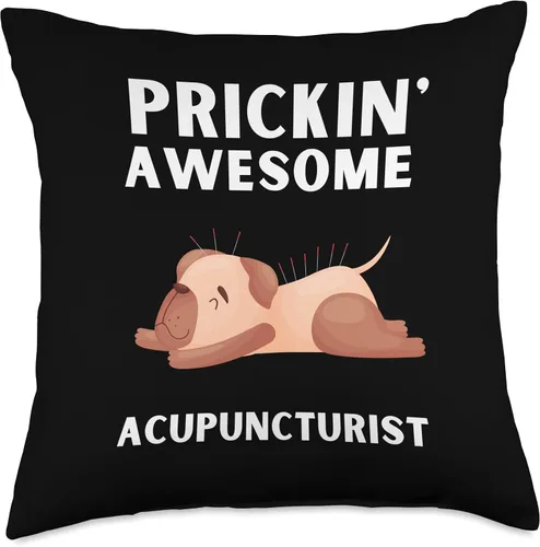 Vista 4 de Acupuncturist Acupuncture Vet Throw Pillow