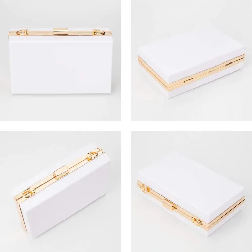 Vista 4 de Acrylic Clear Purse For Women, Crossbody Shoulder Handbag Evening Clutch Bag Chain Strap