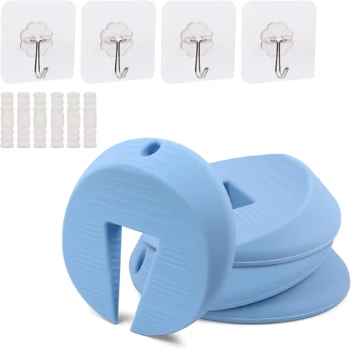Vista 11 de Protector de silicona para puerta y tope de puerta, protector de pellizco duradero, evita lesiones por pellizcos, puertas de golpe, tope de puerta