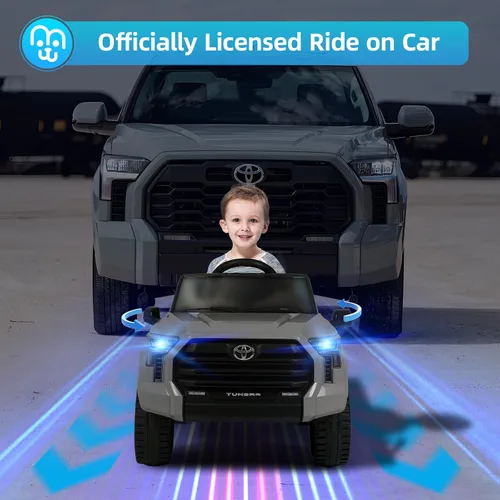 Vista 5 de MINIATURE MOTORS Camioneta eléctrica de 12 V con batería de 7 Ah para niños, camioneta eléctrica con maletero con control remoto, Bluetooth, música