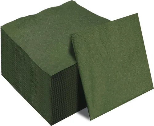 Vista 9 de Servilletas de cóctel negras de 2 capas, servilletas de bebidas, servilletas de postre, servilletas de papel desechables para bodas, fiestas