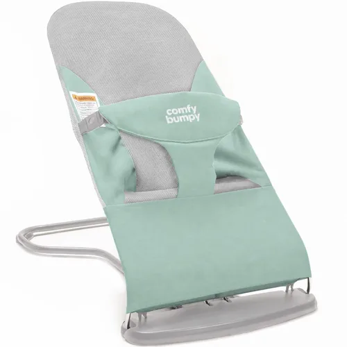 Vista 14 de ComfyBumpy - Asiento gorila para bebé, 100% tela de algodón orgánico y malla transpirable, 3 posiciones plegable, portátil, con funda de transporte