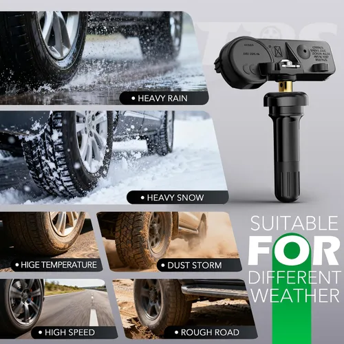 Vista 7 de CDWTPS TPMS Sensor Dodge, paquete de 4 sensores de sistema de monitoreo de presión de neumáticos de 433 MHz, compatible con Dodge Jeep Ram