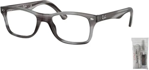 Vista 2 de Ray-Ban RX5228 - Lentes cuadrados para hombre y mujer + paquete con kit de gafas de diseñador iWear