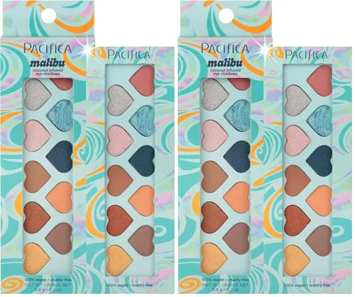 Vista 18 de Pacifica Paleta de sombras de ojos – Sombra de ojos mineral Malibu, tonos neutros mezclables con mate aterciopelado, brillante y metálico, infusión