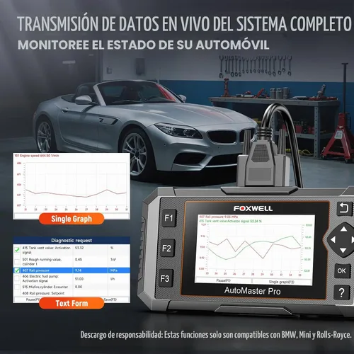 Vista 8 de FOXWELL NT510 Pro apto para BMW, herramienta de escaneo 2 en 1 y probador