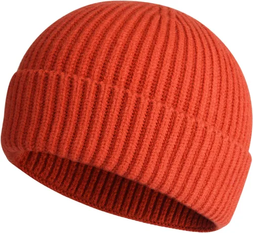 Vista 23 de ROYBENS Swag Wool Knit Cuff Short Fisherman Beanie for Men Women Winter Hat 1 albaricoque