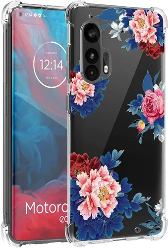Vista 4 de Funda para teléfono para Moto Edge Plus, para Motorola Edge +, transparente, delgada, a prueba de golpes, suave, flexible, TPU, funda protectora