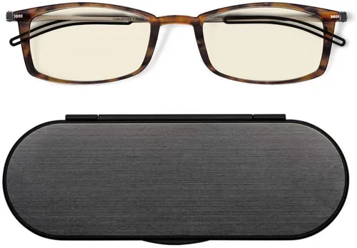 Vista 18 de ThinOptics Frontpage - Gafas de lectura para computadora con bloqueo de luz azul y funda de aluminio Milano