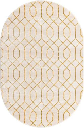 Vista 60 de Marilyn Monroe Glam Collection - Alfombra de área con diseño enrejado (2 x 3 pies, rectangular, azul marino y dorado)