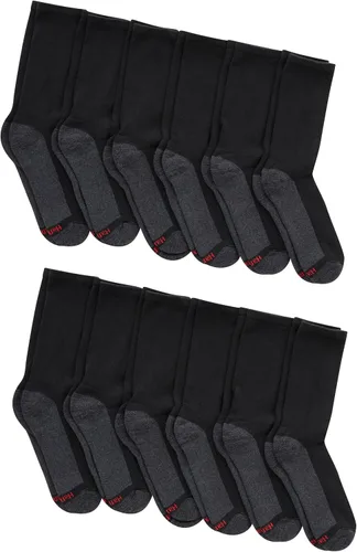 Vista 5 de Hanes Calcetines acolchados Max para hombre, absorben la humedad con control de olores, paquete múltiple