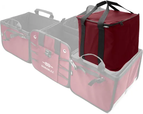 Vista 3 de Bolsa enfriadora de coche para organizador de maletero, transportador térmico aislado para alimentos, viajes y uso al aire libre, inserto resistente