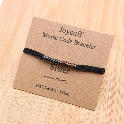 Vista 5 de Pulseras divertidas con código morse para mujer, joyas inspiradoras para regalar a tu madre, hija, hermana, tía, esposa, novia, prima o mejor amiga