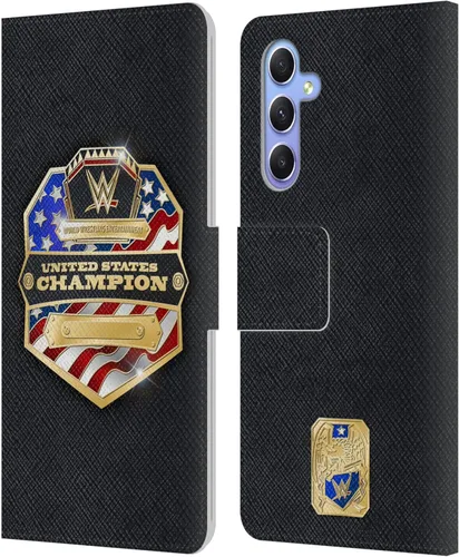 Vista 221 de Head Case Designs Officially Licensed WWE Cruiserweight Champion Title Belts Leather Wallet Case Compatible with Samsung Galaxy A07 4G Campeón