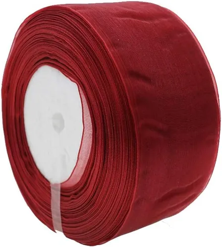 Vista 11 de Cinta de organza de 1 pulgada, 50 yardas, cinta transparente brillante para envolver regalos, decoración y manualidades (1 pulgada, 625039 negro)