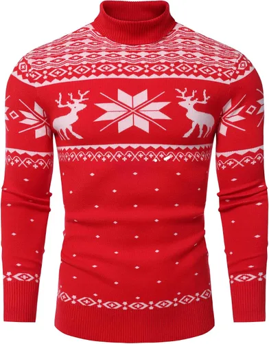 Vista 12 de Amussiar Men's Turtleneck Sweater Slim Fit Cotton Knitted Pullover Sweater Casual Lightweight Long Sleeve Top Beige