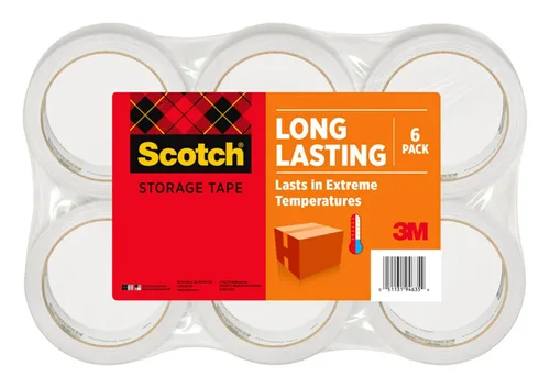 Vista 4 de Cinta de embalar de almacenamiento y movimiento de larga duración Scotch, Transparente 6