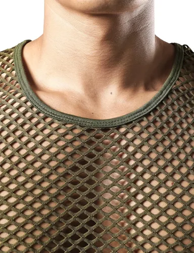 Vista 7 de JOGAL Camiseta de malla ajustada sin mangas para hombre