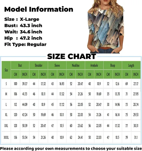 Vista 4 de Camisas de manga 34 para mujer, cuello redondo, estampado floral, sudaderas casuales elegantes, blusas de manga tres cuartos