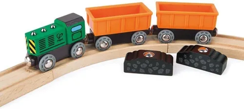 Vista 2 de Hape Tren de carga diesel ferroviario, L: 9.8, W: 1.4, H: 1.9 pulgadas