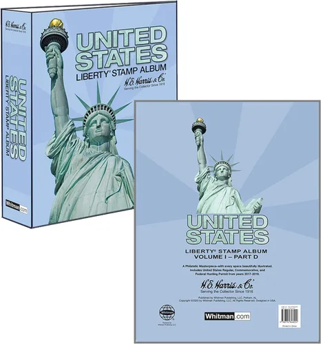 Vista 33 de Harris USA Liberty sello álbum con imágenes/ilustraciones parte A 1847-1994 Carpeta de páginas y libertad