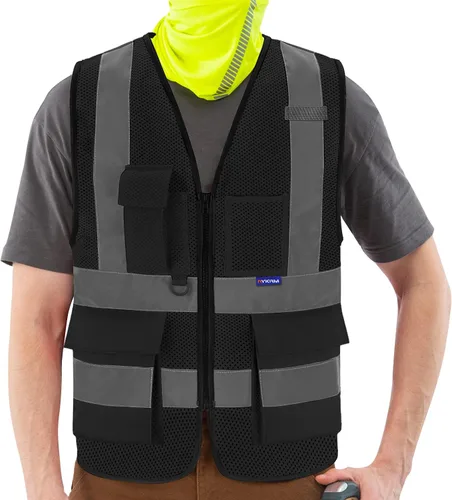 Vista 34 de XS Chaleco de seguridad negro para mujer XS