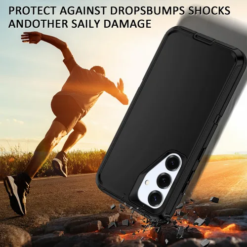 Vista 2 de Funda para Samsung Galaxy S25 Plus/S24 Plus [a prueba de golpes] [3 capas] [grado militar] protección de cuerpo completo, resistente y resistente