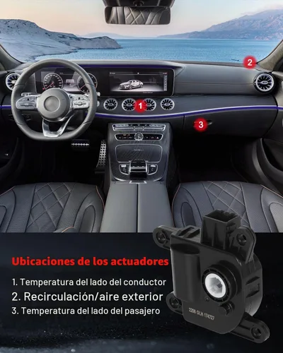 Vista 5 de Actuador de puerta de mezcla de calentador HAVC A/C con control de recirculación de aire, compatible con 2011-2014 para Hyundai para Accent