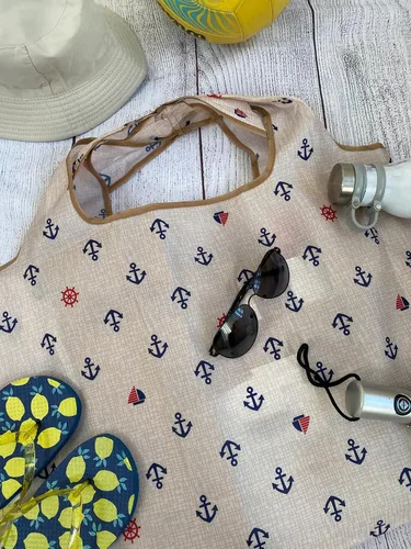 Vista 5 de allydrew Bolsas de comestibles reutilizables de nailon plegables grandes