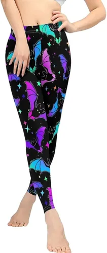 Vista 2 de Salabomia Pantalones de leggings para mujer, pantalones de yoga largos y ajustados de cintura alta, pantalones de entrenamiento suaves y elásticos