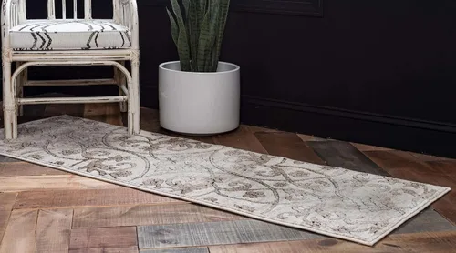 Vista 4 de Unique Loom Rushmore Collection - Alfombra de área Washington (2 pies x 5 pies 1 pulgada, beige oscuro/beige)