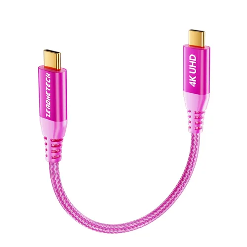 Vista 16 de ZeroneTeck Cable USB C de 6 pulgadas 0.5 pies, Transferencia de Datos de Alta Velocidad 20Gbps Corto, Cable USB C 3.2 Gen 2×2 100W PD de Carga