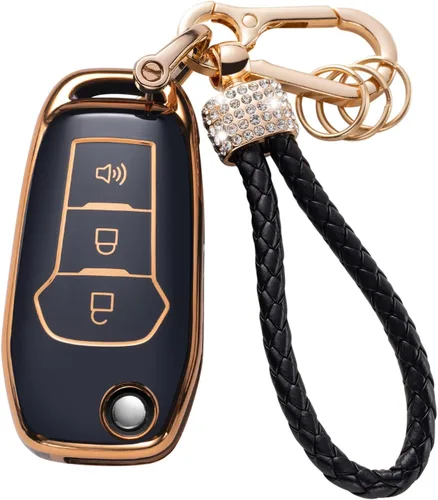 Vista 16 de Gematay - Funda para llavero Cadillac, carcasa protectora compatible con Escalade CTS SRX XT5 ATS CT6 5 botones llave remota Smart Key Protector