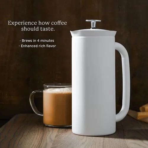 Vista 3 de ESPRO - Prensa francesa P7 - Cafetera y tetera aislada de acero inoxidable de doble pared con microfiltro - Mantiene las bebidas calientes durante