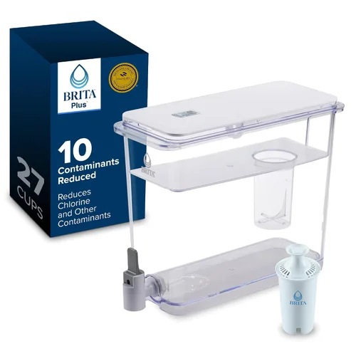 Vista 12 de Brita Jarra de filtro de agua XL de 27 tazas, 1 filtro Brita Plus, Ultramax Ulta Max Negro