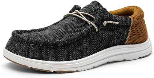 Vista 11 de Bruno Marc Mocasines casuales con soporte de arco para hombre Caqui