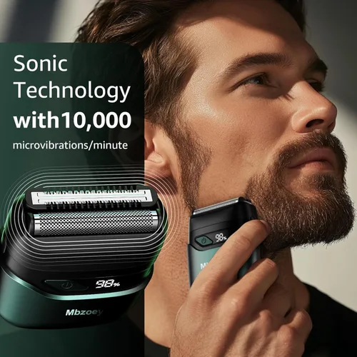 Vista 8 de Mbzoey Afeitadoras eléctricas de lámina para hombres: IPX7 resistente al