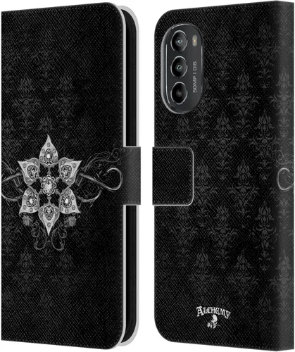 Vista 7 de Head Case Designs Officially Licensed Alchemy Gothic 13 Dagger Illustration Leather Book Wallet Case Cover Compatible with Motorola Moto G82 5G