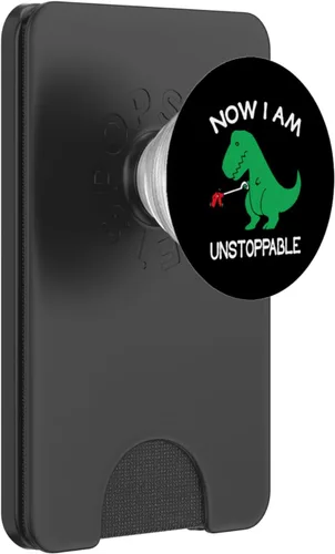 Vista 7 de Now I Am Unstoppable Funny T-Rex PopSockets intercambiables PopGrip