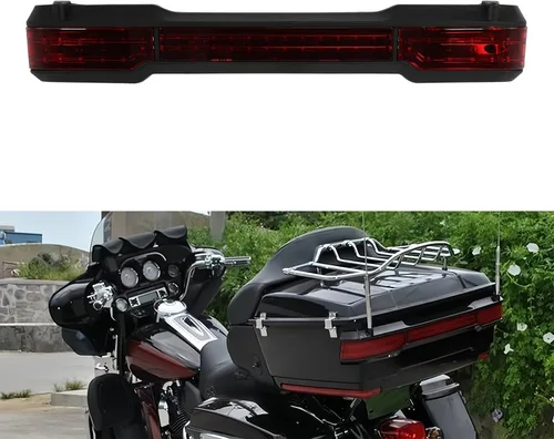 Vista 8 de Kit de luces traseras LED para motocicleta de 2 3/4 pulgadas, para maletero King para Harley Davidson Touring modelos 1997-2008