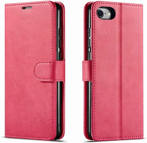 Vista 10 de STARSHOP - Funda para iPhone 8, iPhone 7, con protector de pantalla de vidrio templado incluido, cartera de piel sintética, a prueba de golpes