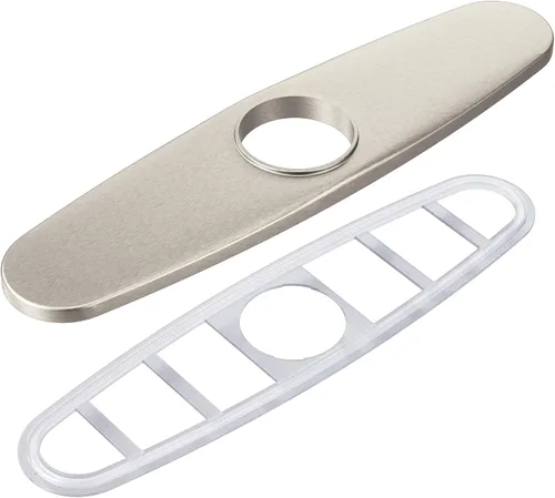 Vista 3 de Moen 141002 - Placa de cubierta para grifo de cocina para instalación de 3 agujeros, cromada