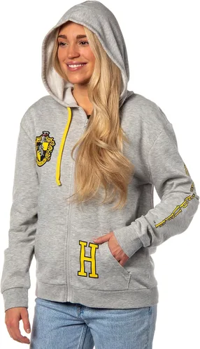 Vista 4 de Bioworld Harry Potter Hogwarts Alumni House Crest - Sudadera ligera con cremallera para mujer