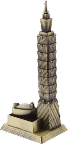 Vista 2 de MERIGLARE Aleación Taipei 101 Torre Edificio Estatua Estatua Modelo Hogar/Oficina Decoración Regalo