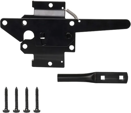 Vista 2 de JIAHOO Pestillo de puerta de montaje en poste para valla de madera, hardware de cierre automático resistente para puerta de piscina/jardín