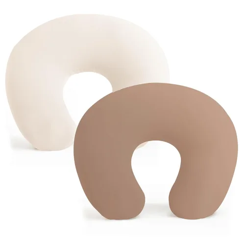 Vista 14 de Konssy Paquete de 2 Fundas para Almohada de Lactancia, Funda de Lactancia Elástica y Suave para Amamantar, Funda de Almohada para Bebés Niñas Niños